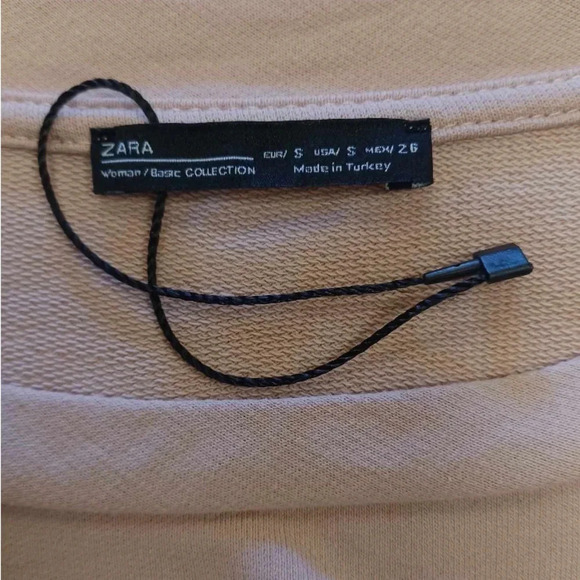 Zara Dusty Rose Tunic Mini Bell Sleeve Dress Size Small - Picture 7 of 10